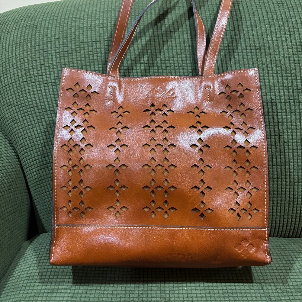 Patricia Nash Toscano Leather Tote Bag  -  Tan Color - NWT